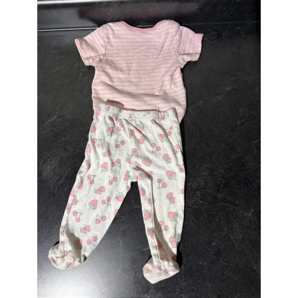 Kyle & Deena Baby Girl 6-9M Daddy's Girl Bodysuit Fruit-Print Footed Pants Cute